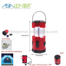 BT-4775 Pull Up Ligar-Desligar Desligar 8LED Solar Camping Lamp